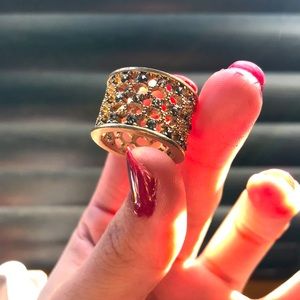 Gold Ring with Studs